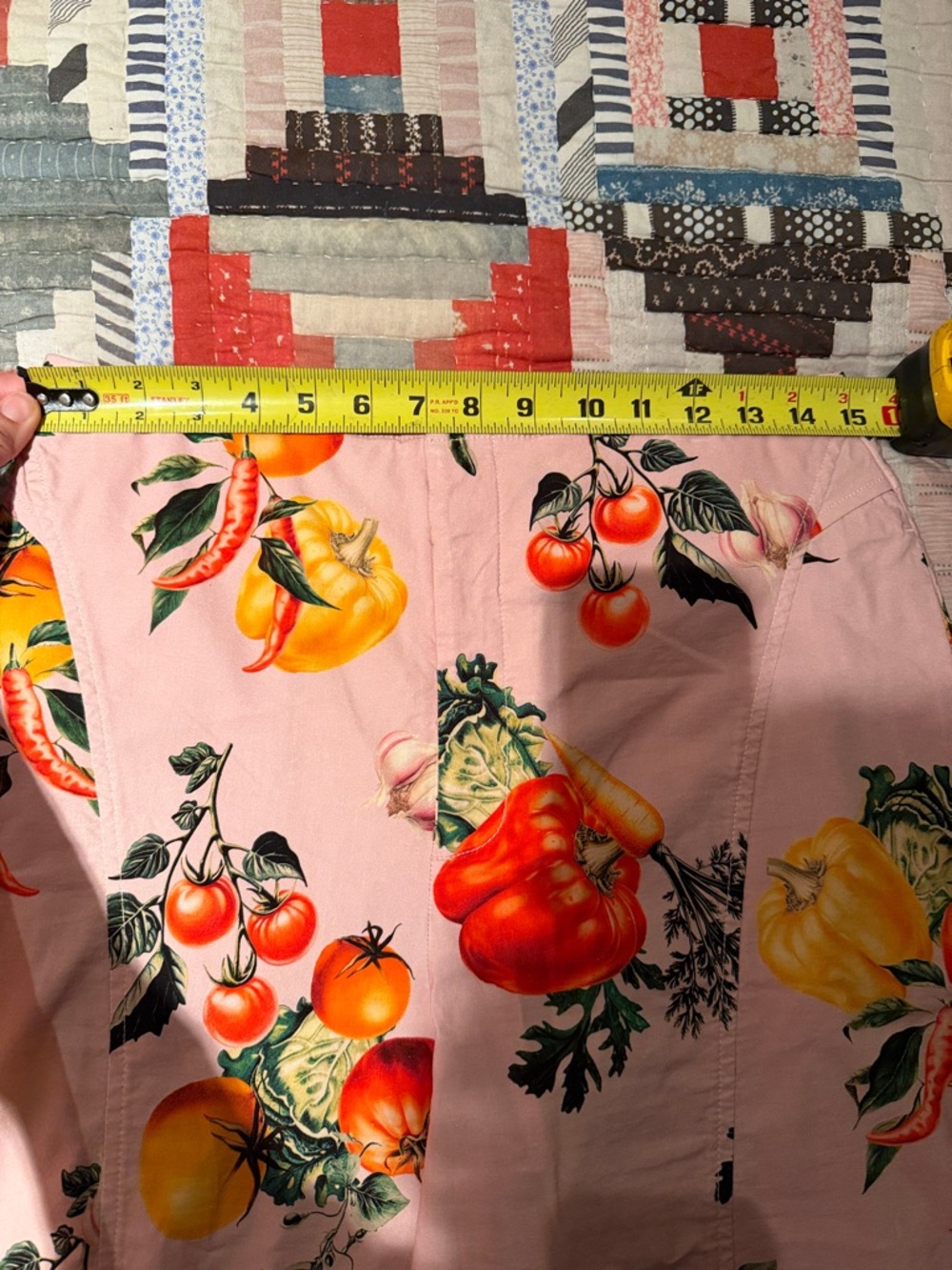 Maeve High-Rise Printed Crop Wide-Leg Pants garden veg print Anthropologie US10 - Picture 13 of 13